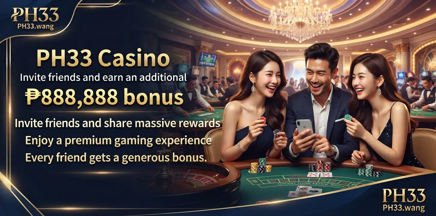 PH33 Casino Invite friends and earn an additional ₱888,888 bonus